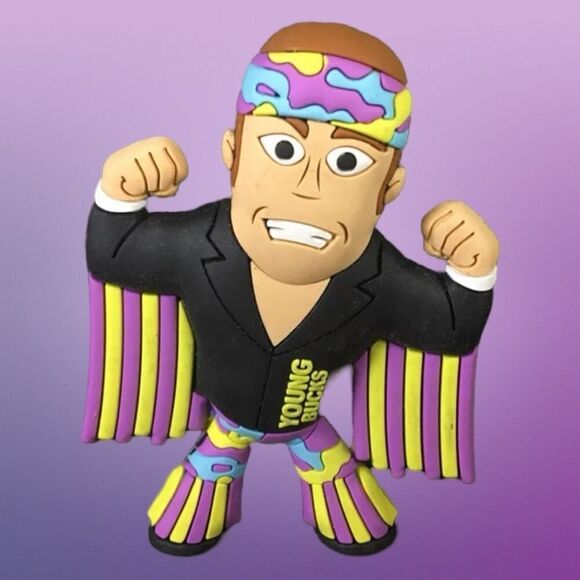 3D Figural Micro Brawlers Pro Wrestling Crate Japan Nick Jackson Young Buck B21 - Picture 5 of 5